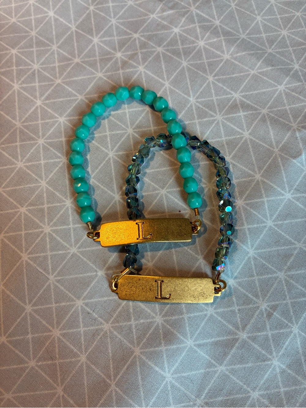 Set of 2 John Wind "L" Beaded Bracelets